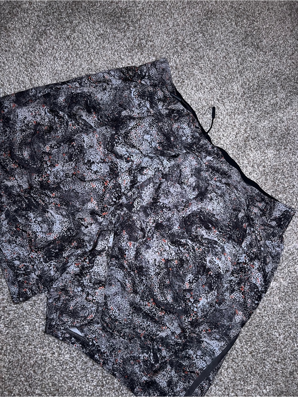 Abstract Black & Gray Athletic Shorts